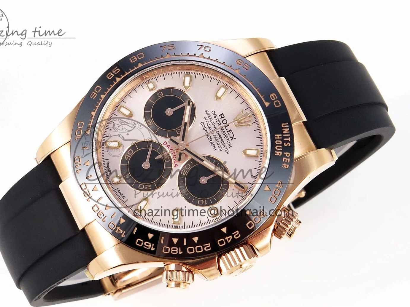 MiroTime 0322 Daytona 116515 Clean 1:1 Best Edition Silver Dial RG Markers on Oysterflex Strap SA4130 V WrinkleFree 1965